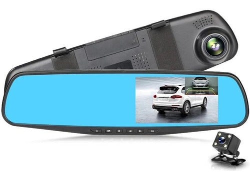 Lmimportaciones Dual Car Rearview Camera DVR 170º 4.3 HD 1080P 0