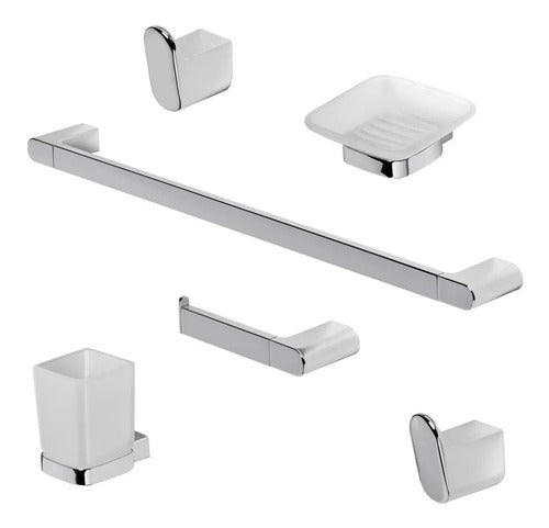 6-Piece Soria 16006 Peirano Bathroom Accessories Kit 0