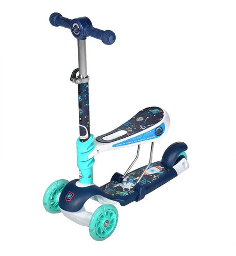 Bipo 2 In 1 Scooter With Seat And Balancing 3 Wheels Lights Adjustable 3