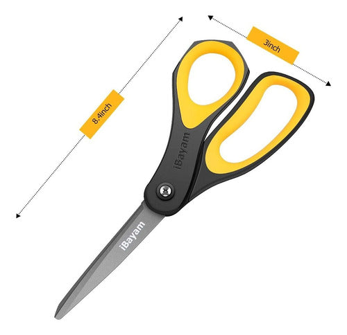 Office Scissors, Sharp Blade/Set of 3/8 In 1