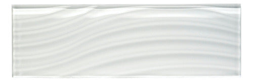 Misiones Deco Wellen Bianco Glass Tile 0