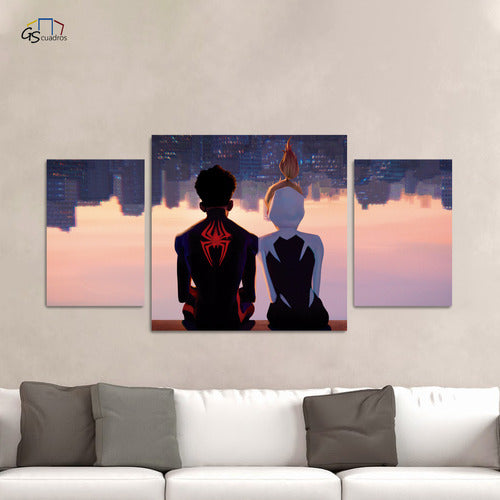 GS Cuadros Spiderman Across The Spider-Verse Miles Gwen 80x40 Cm 1