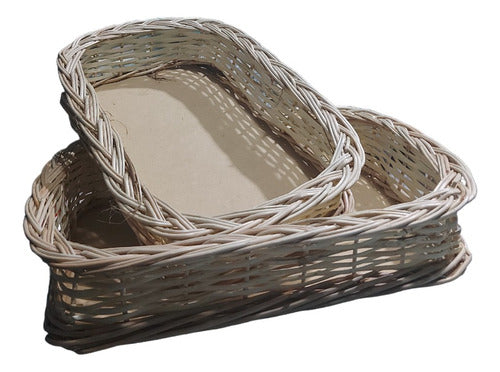 Rectangular Wicker Bread and Pastry Basket Tray No. 40 3