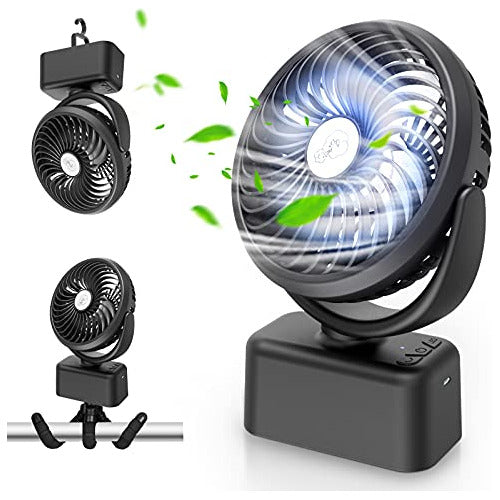 Ventilador Portátil Para Acampar Towkka Con Luces Led, Venti 0