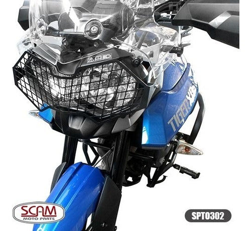 Scam Triumph Tiger 1200 Mk Carbon Steel Headlight Protector 3