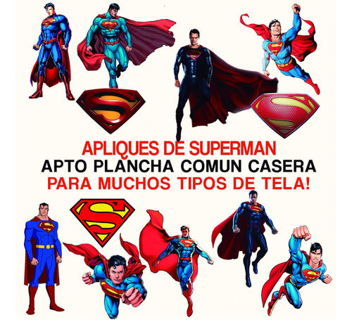 Parches Termoadhesivos Superman Dc Aplique Textil Transfer 0