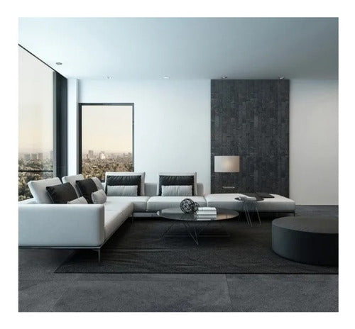 Vite Porcelanato Rocca Black Natural 80x80 Cm 1ra Calidad 1