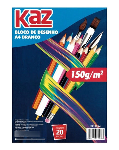 Bloco Desenho Canson A-4 Branco 20fls Kaz 0