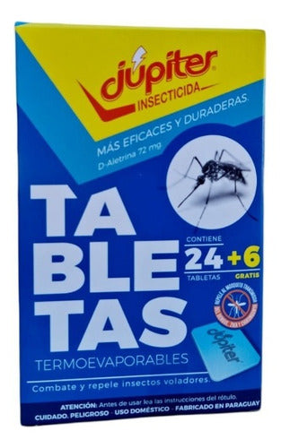 Tabletas Contra Mosquitos Jupiter Termoevaporables 24+6 1