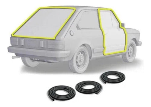Seal the Gaps with Quality: Fiat 147 Door, Trunk, and Hood Weatherstrips - Burletes De Puertas, Baúl Y Capot Fiat 147