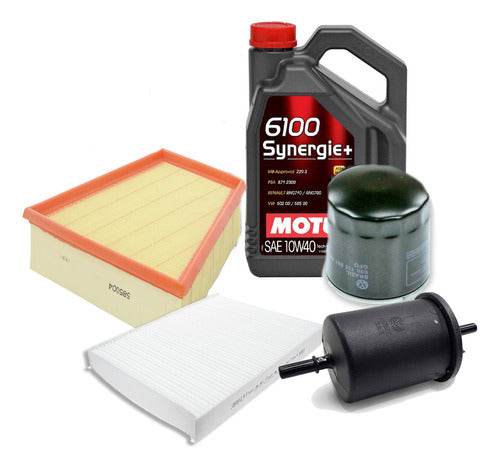 Volkswagen Kit Service Gol Trend 2014 2015 2016 + Motul 10W40 Oil 0