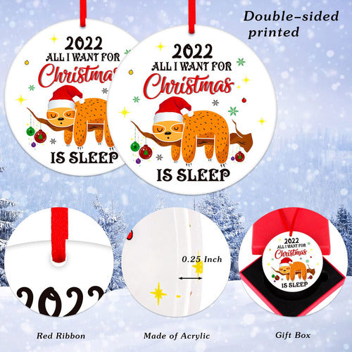 PETCEE Christmas Ornaments 2022, Fun Sloth Ornaments 1