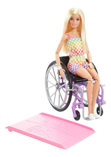 Boneca Barbie Com Cadeira De Rodas E Rampa, Brinquedos E Pre 0