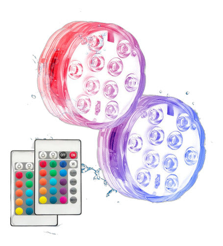 Creatrek Luces Sumergibles Control Remoto 10 Led 2u. 0