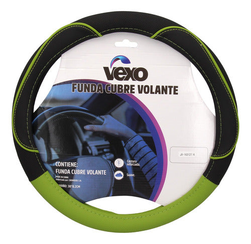 Vexo Universal Steering Wheel Cover Diameter 38 Cool Line Black/Green 0