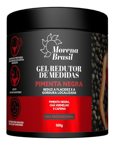 Kit Gel Redutor De Medidas - Pimenta Negra + Laranja Amarga 4