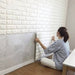 Revestimiento Pared Adhesivo 3d Tejuela Blanca Pack X 10 4