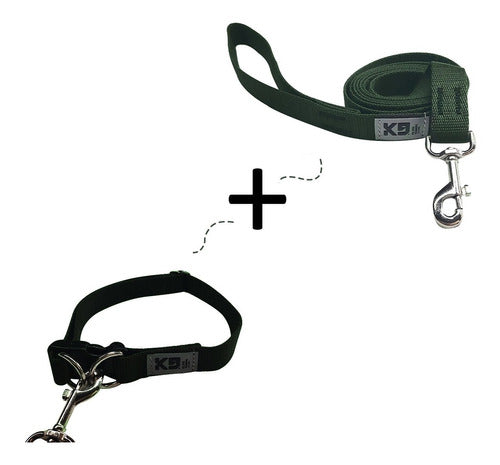 Adjustable K9 Dog Trainers Collar + 5M Leash Set for Dogs 32