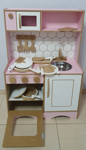Combo Kitchen + Wooden Child Dish Set 1