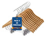 Waggs Pack of 30 Polished and Varnished Wooden Hangers 1° 0