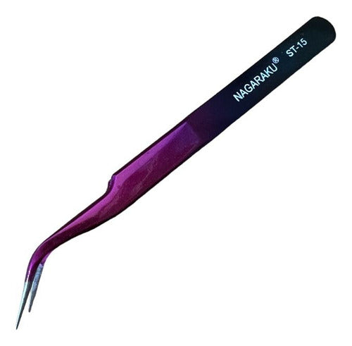 Nagaraku Curved and Straight Tweezers for Eyelash Extension 2