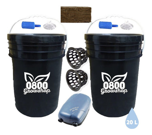 Kit Hidroponia Completo Balde 20l Indoor Duo 0800 Grow 0