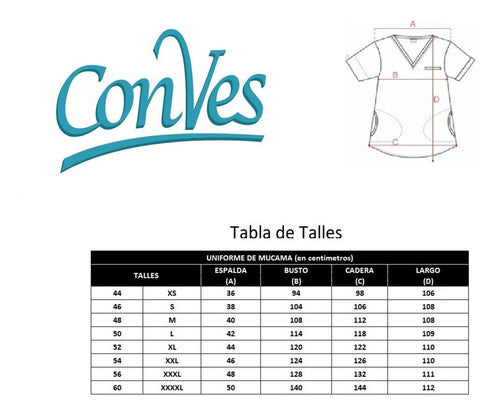 ConVes Uniforme Conves Mucama Azul - Diseño Exclusivo 1