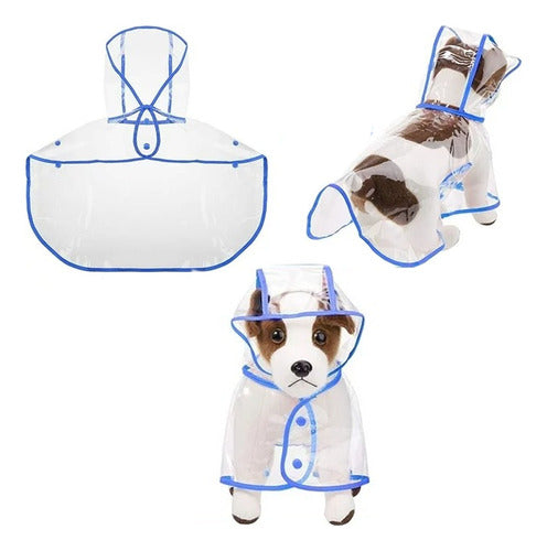 SOLO PARA VOSS Piloto Capa Lluvia Impermeable Mascotas Transparente Talle 8 5