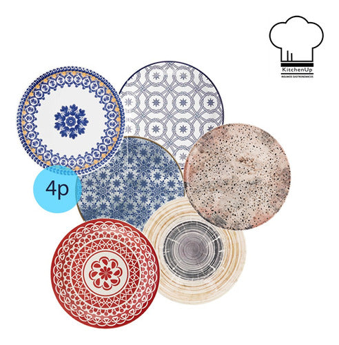 Oxford Decorative Flat Plates Set of 4 0