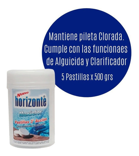 Maximo Limpieza Combo Pileta Express-Clearner-Algaecide-Chlorine Tablets 4