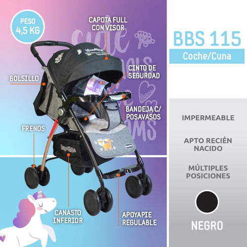 Lightweight Compact Baby Stroller Crib 10