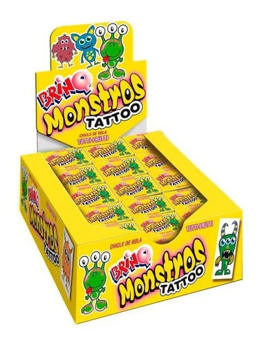 Brinq Golosina Chicles En Bola Con Tatoo Caja 350g 100u 0