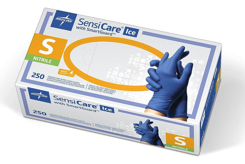 Medline Sensicare Guantes De Examen De Nitrilo Azul Hielo, 2 0