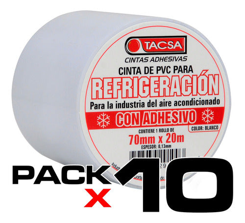 Tacsa PVC Adhesive Tape for Refrigeration 20m x 10un 1