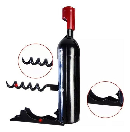 Creative Wine Bottle Magnetic Corkscrew Opener with Imán Souvenir 0