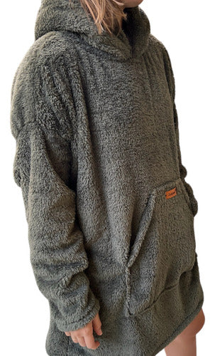 Oversize Lamb Fleece Unisex Hoodie Pajama 12