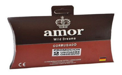 Amor Corrugated Condoms X12 + 2 Free 0