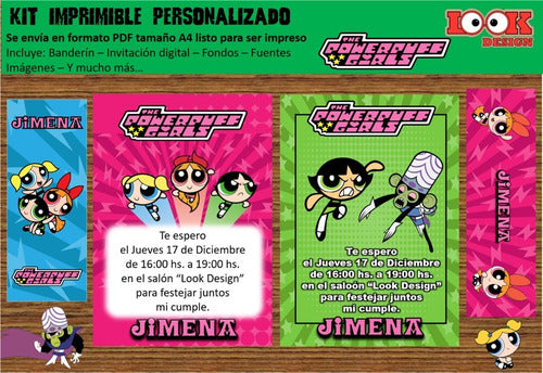 Kit Imprimible Candybar Chicas Super Poderosas Personalizado 1