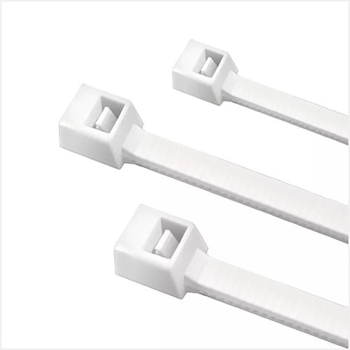 Crecchio Plastic Zip Ties 300mm x 4.8mm Black / White - Pack of 100 0