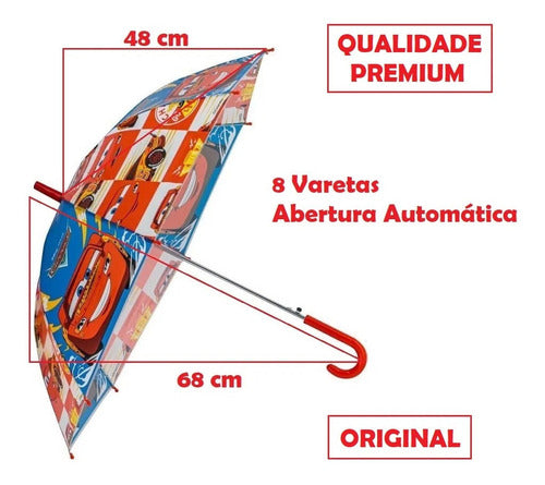 Guarda Chuva Sombrinha Carros Mcqueen Infantil Criança 3