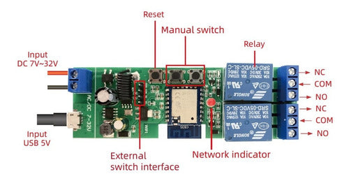 Smart Rele Wifi+rf  2 Canales Para App Tuya / Smartlife 4