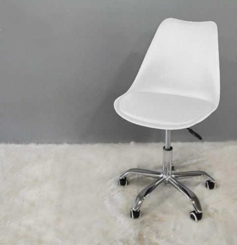 Generic Eames Tulip Office Chair, Swivel Chrome Adjustable 2