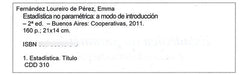 Ediciones Cooperativas: Estadística No Paramétrica - Emma Loureiro Pérez 3