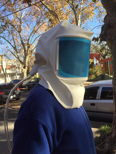 Improsab Máscara Facial Capucha: Doble Visor Para Inyección Con Aire 3