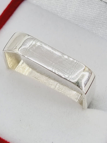 Nazaryan 925 Silver Square Ring 5mm Wide Quality 0