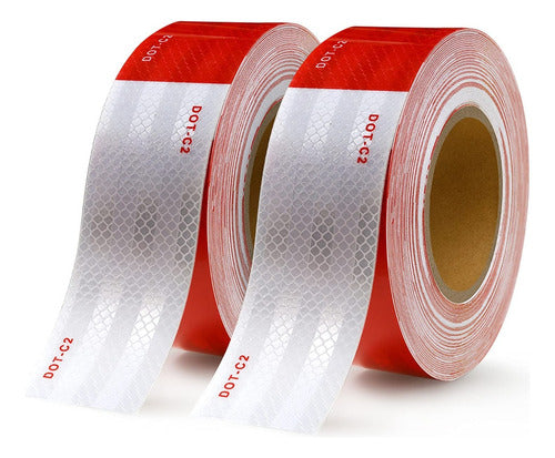 8K Cebrada Reflective Tape 20mts White and Red VTV Approved 0