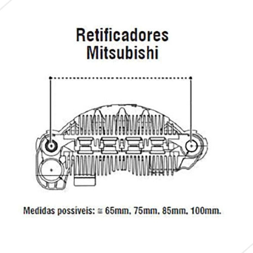 Placa Diodo Alternador 85a Ik3879 L200 2003 A 2004 1