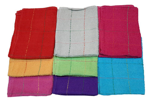 Classic Checkered Cotton Kitchen Towels 38x48 cm Pack of 3 5