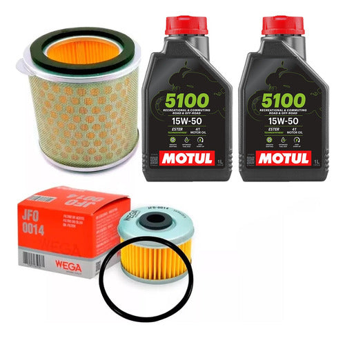 WEGA + MOTUL Kit Service Honda Xre 300 Aceite Motul + Filtros Wega Ryd 0