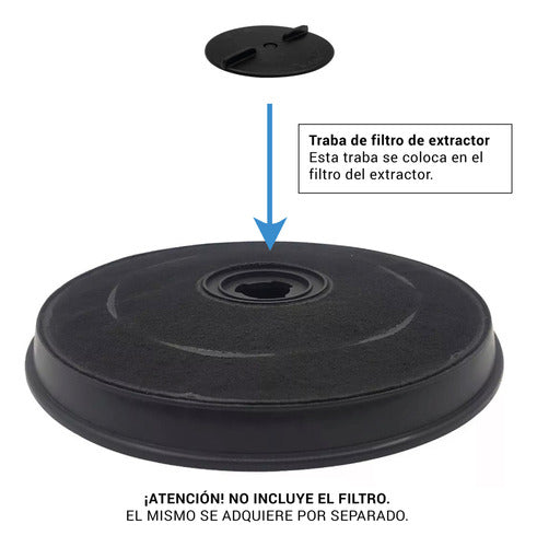 Traba Filtro Carbon Activado Extractor Whirlpool Wab60 Be/bi 1